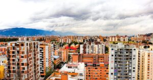Dense city skyline of apartment blocks, a market shape that produces high occupancy