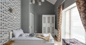 Prepared bedroom with fresh towels ready for the next Airbnb guest